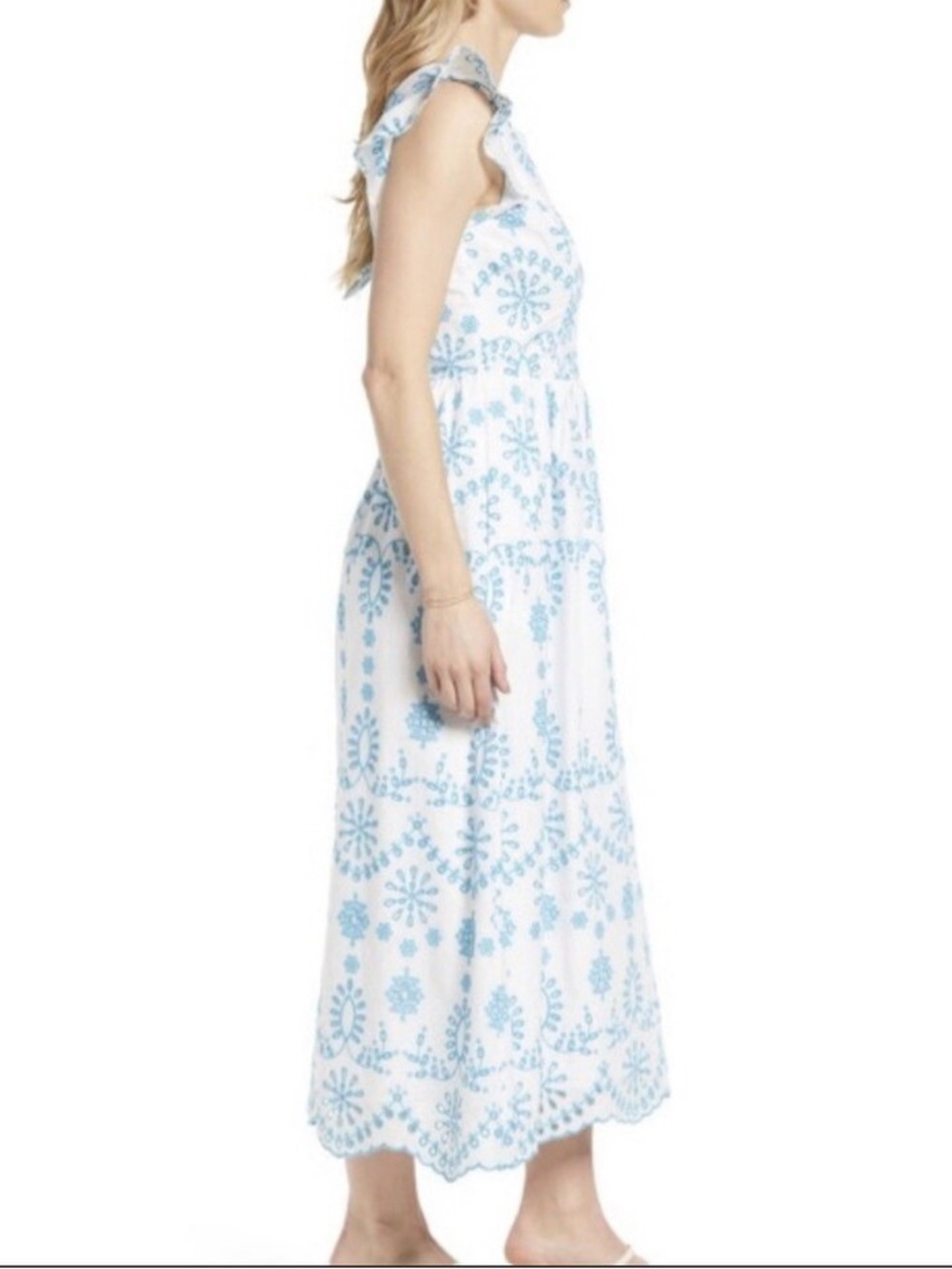 Lillyanne Eyelet MIDI Dress NWT - Picture 3 of 12